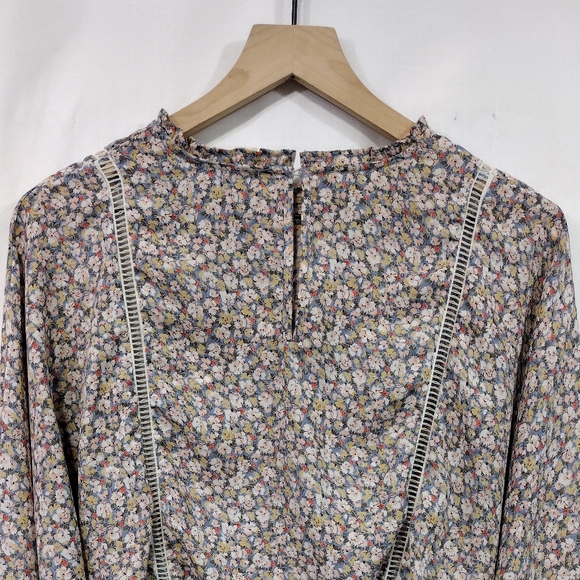Sienna Sky Floral Cottagecore Top Women's L Multicolor Peasant Babydoll Retro - Picture 5 of 8